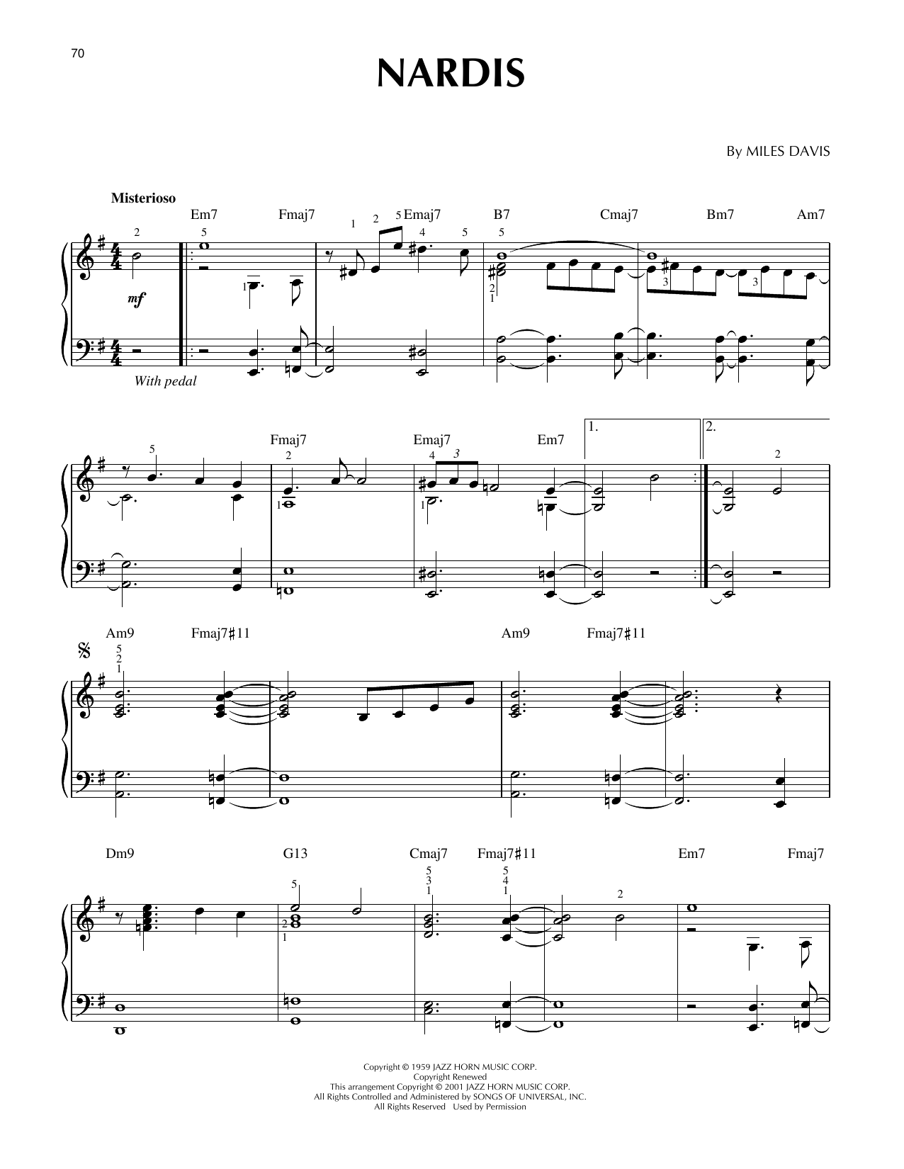 Produktbild zu: Nardis (arr. Brent Edstrom) [Jazz version]