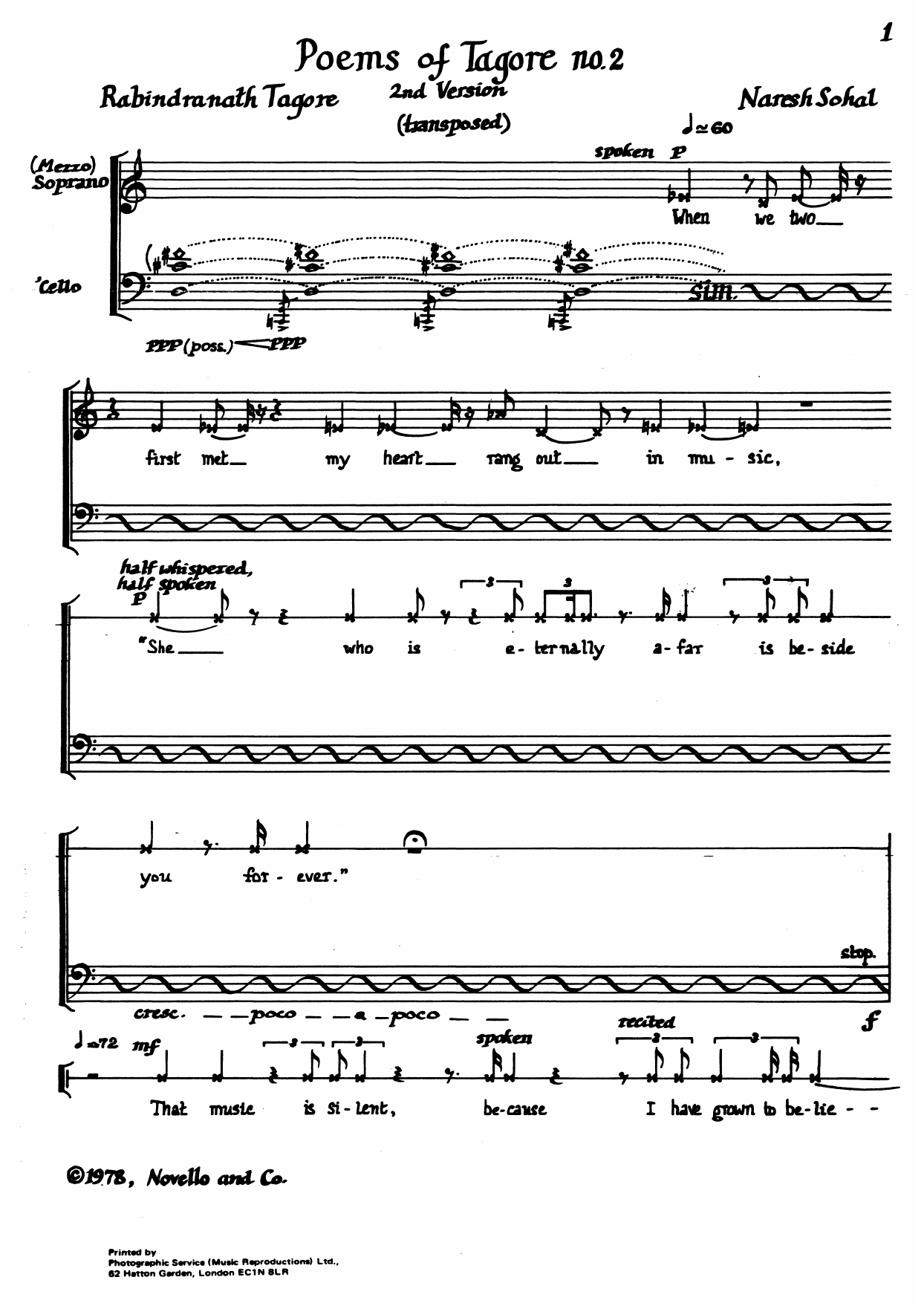 Produktgalerie: Seite 1 von 1 Poems of Tagore II, Naresh Sohal, Gesang, Gitarre, Klavier