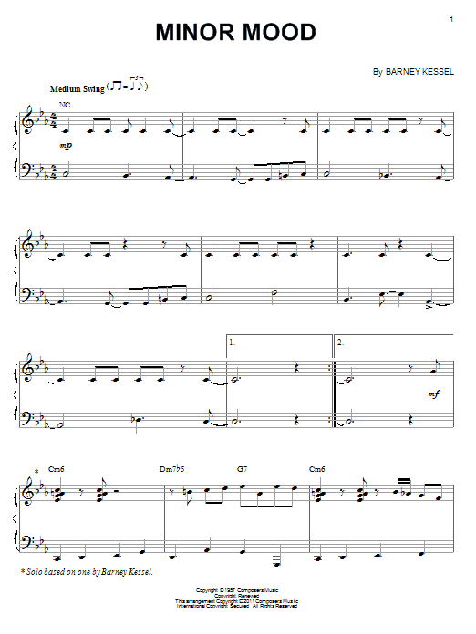 Product gallery: Page 1 of 1 Minor Mood (arr. Brent Edstrom), Clifford Brown