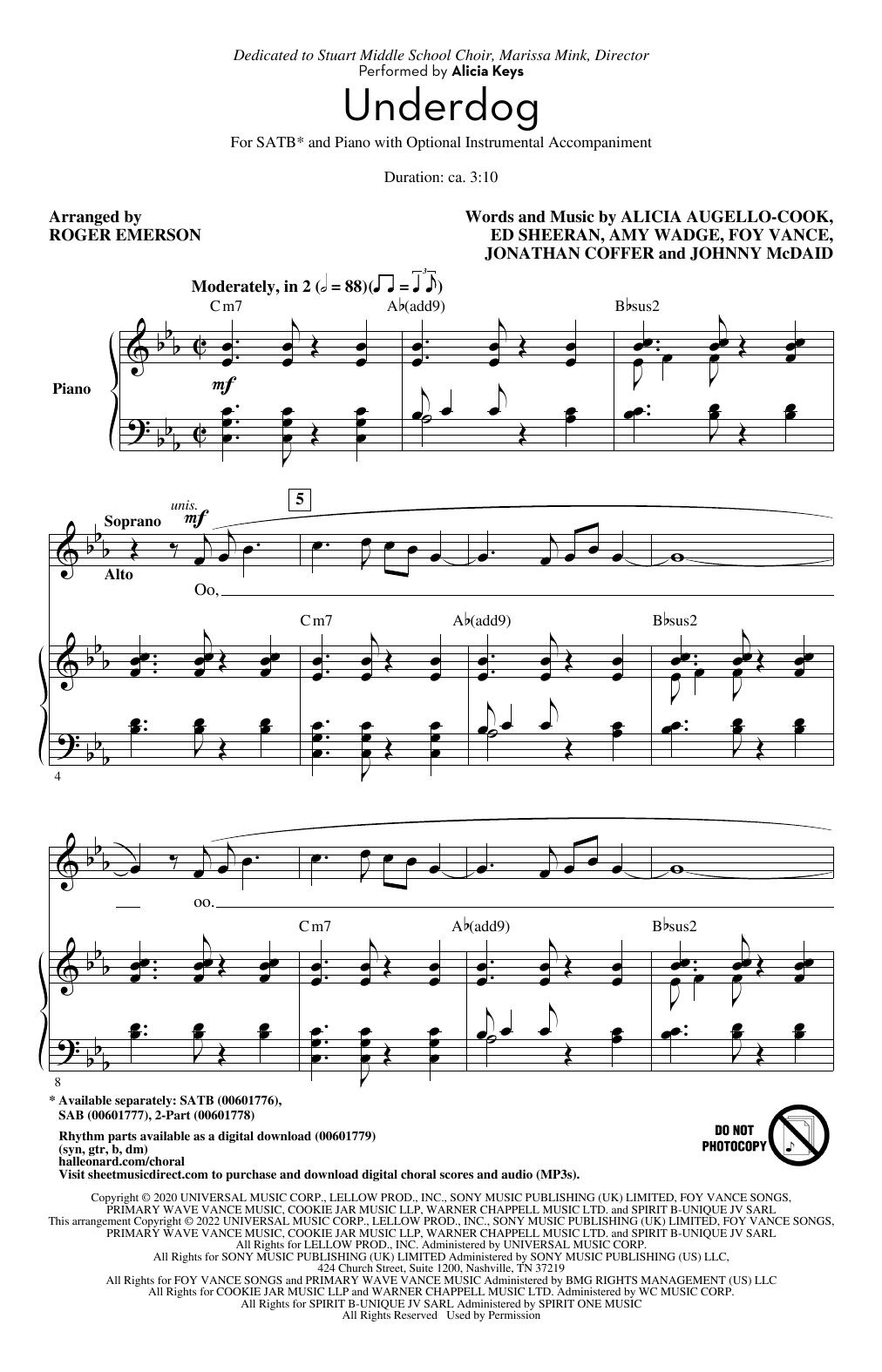 Product picture to: Underdog (arr. Roger Emerson)