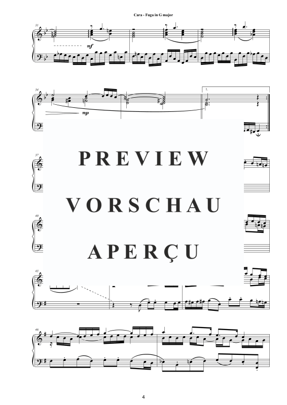 Produktgalerie: Seite 5 von 6 Fuge in G-Dur, , Klavier Solo