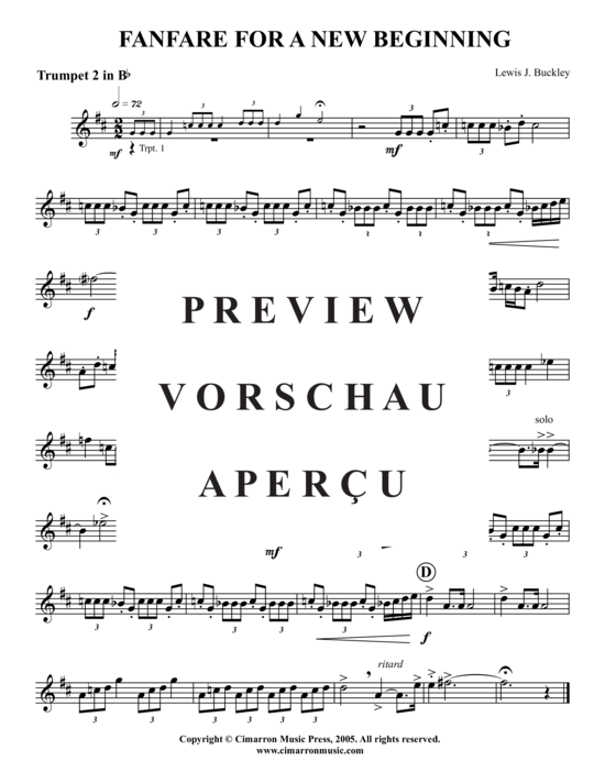 Produktgalerie: Seite 8 von 10 Fanfare for a New Beginning , , (Blechbläserquintett)