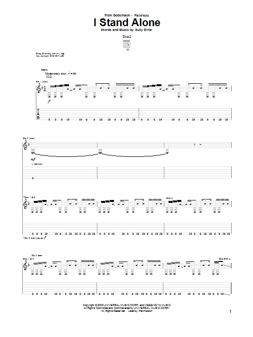 Produktgalerie: Seite 1 von 1 I Stand Alone, Godsmack, Gitarre