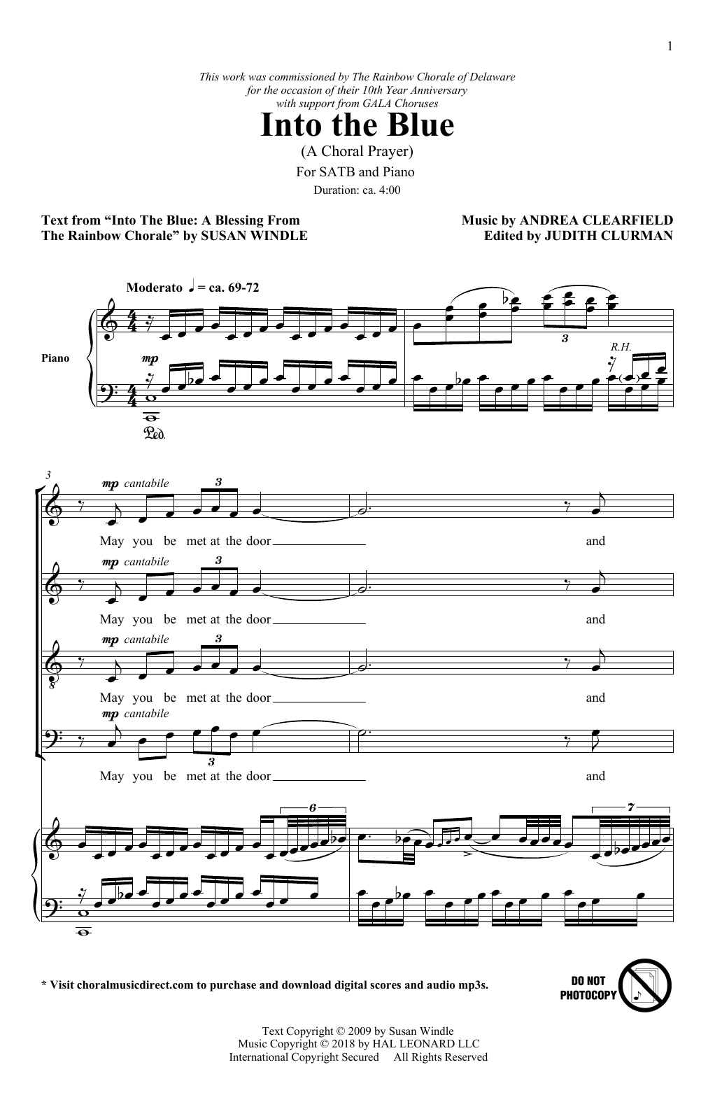 Produktbild zu: Into The Blue: A Choral Prayer