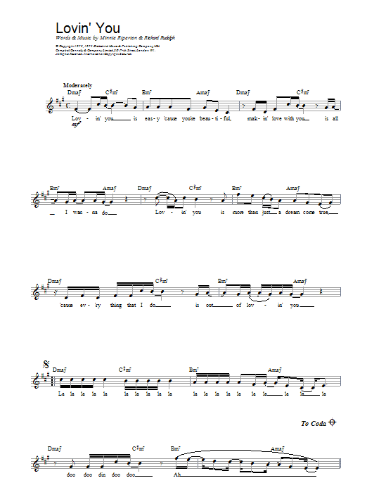 Produktgalerie: Seite 1 von 1 Lovin' You, Minnie Riperton, Melodieinstrument