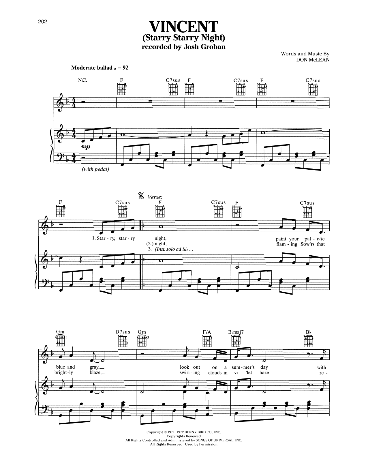 Produktbild zu: Vincent (Starry Starry Night)