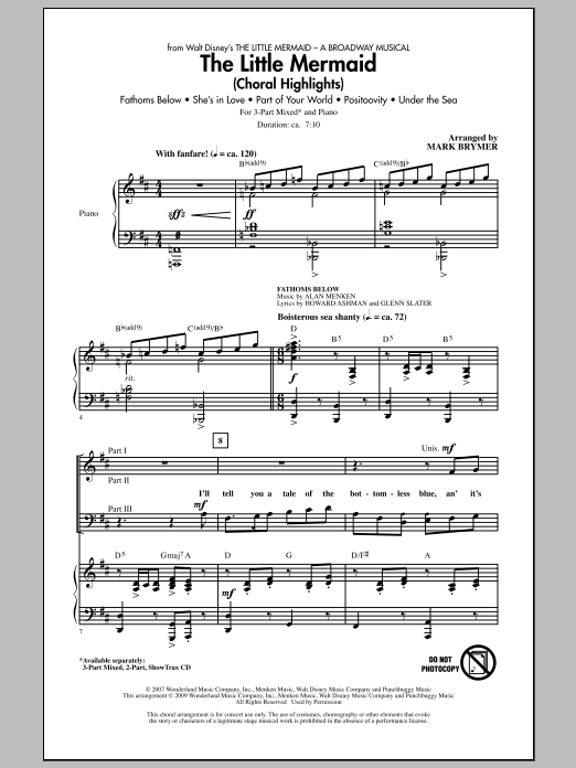 Produktbild zu: The Little Mermaid (Choral Highlights)