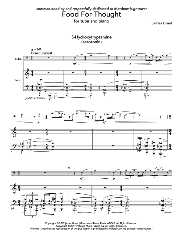 Product gallery: Page 1 of 11 Food For Thought, , (tuba and piano)