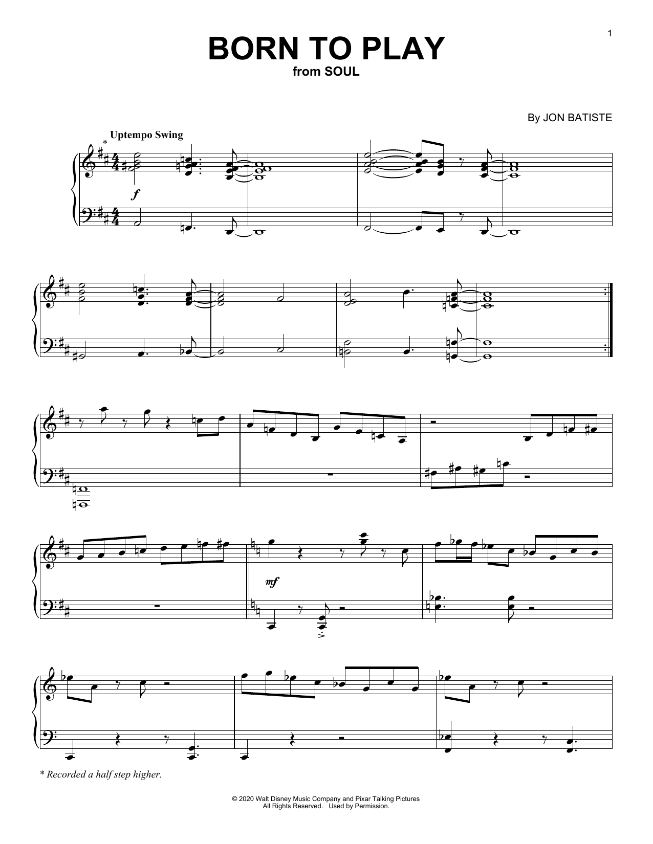 Produktbild zu: Born To Play (from Soul)