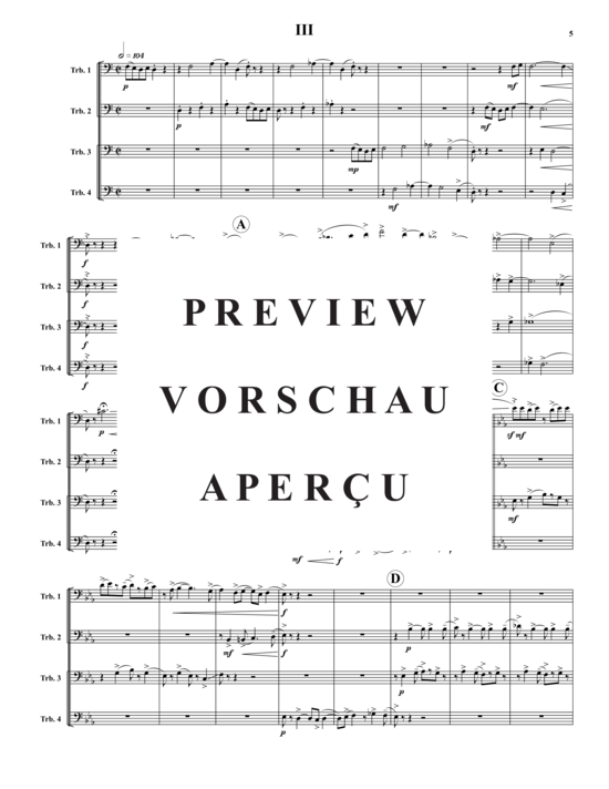 Product gallery: Page 6 of 19 Three Temperaments , , (Trombone Quartet)