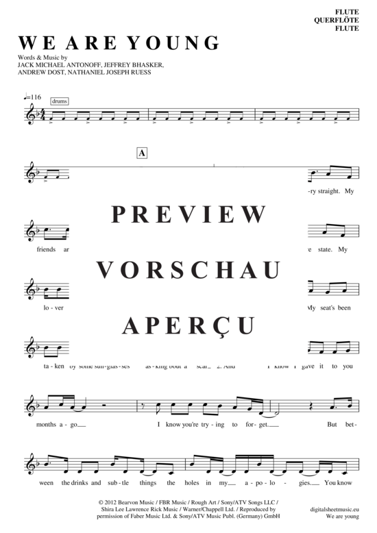 Product gallery: Page 2 of 4 We are young , Fun, (transverse flute)