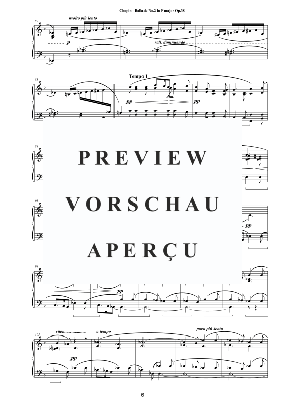 Produktgalerie: Seite 7 von 11 Ballade Nr. 2 F-Dur Op. 38, , Klavier Solo