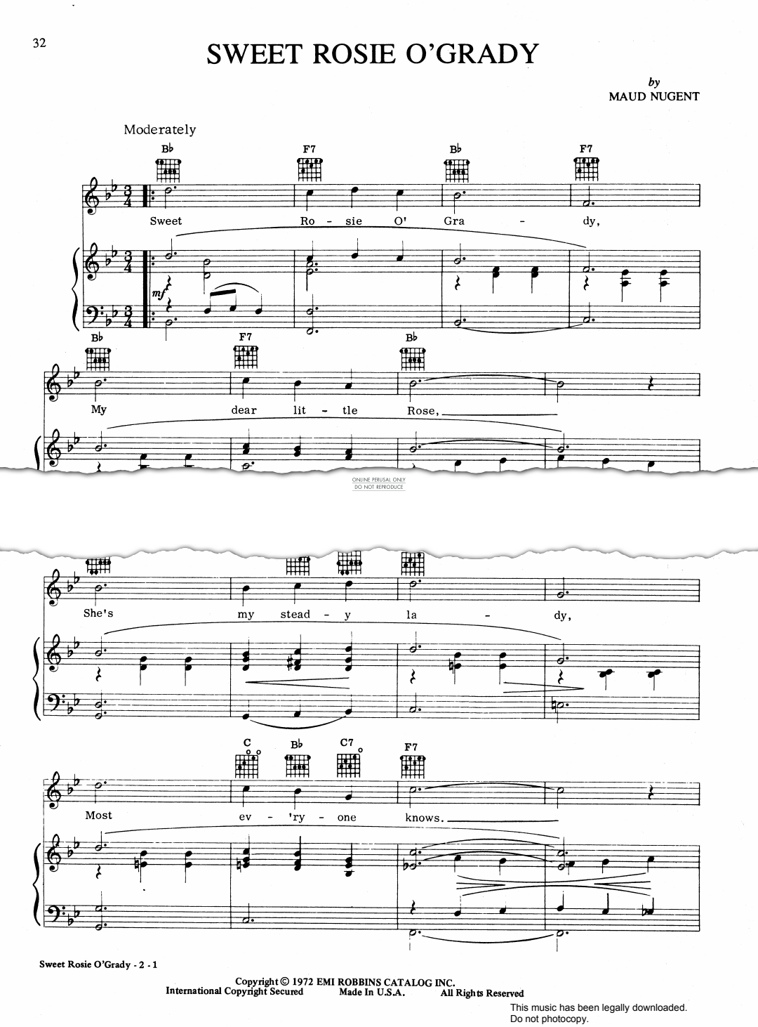 Product gallery: Page 1 of 1 Sweet Rosie O'Grady, Maude Nugent