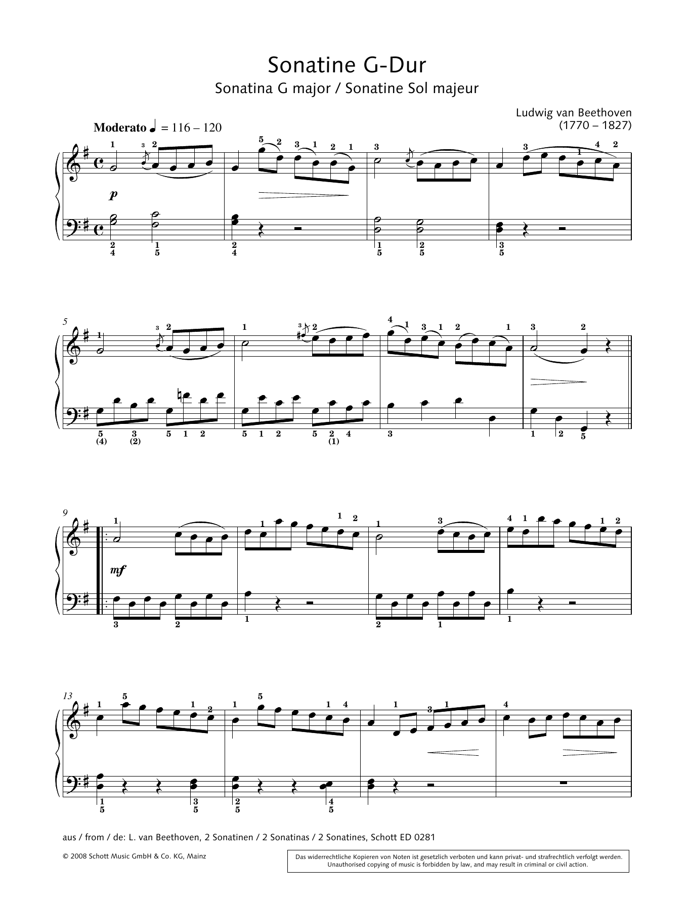 Product gallery: Page 1 of 1 Sonatina in G Major, Hans-Gunter Heumann