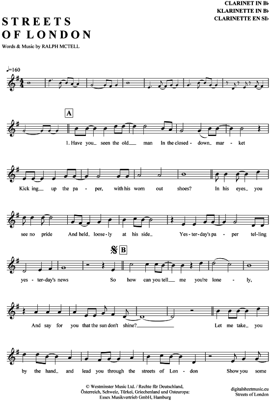 Product picture to: The Streets of London Ralph McTell