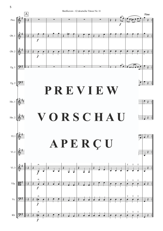 Produktgalerie: Seite 7 von 11 Deutscher Tanz Nr. 11, , Jugendkammerorchester