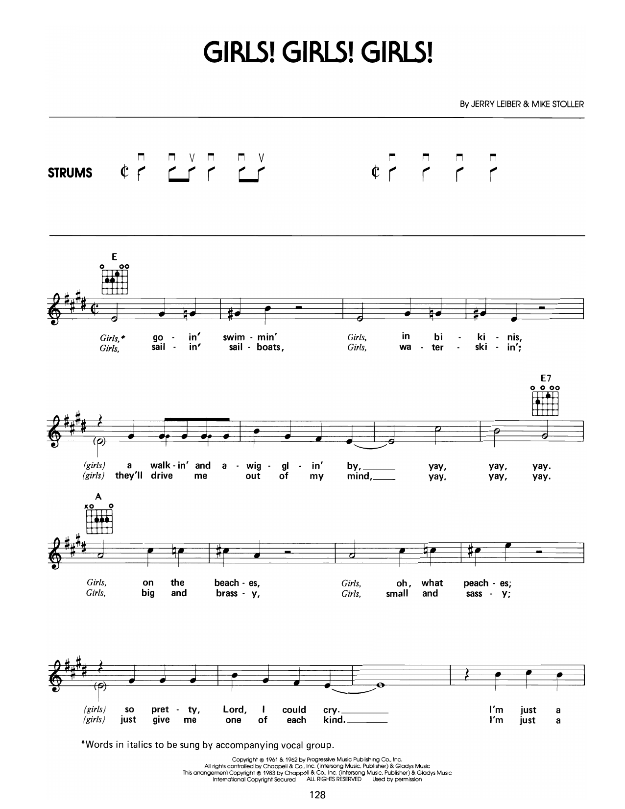 Produktgalerie: Seite 1 von 1 Girls! Girls! Girls!, Elvis Presley, Gitarre