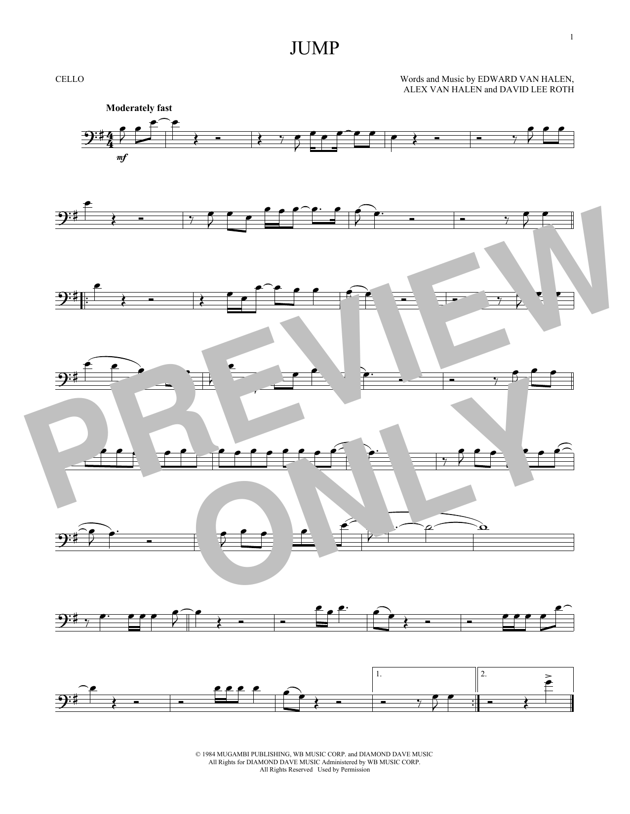 Produktgalerie: Seite 1 von 1 Jump, Van Halen, Violoncello