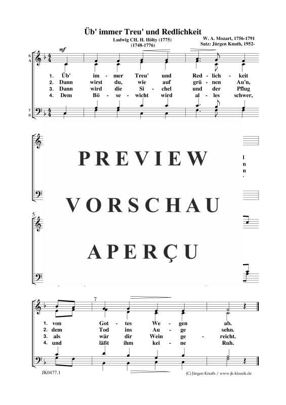 Produktgalerie: Seite 2 von 3 Üb immer Treu und Redlichkeit, , Gemischter Chor