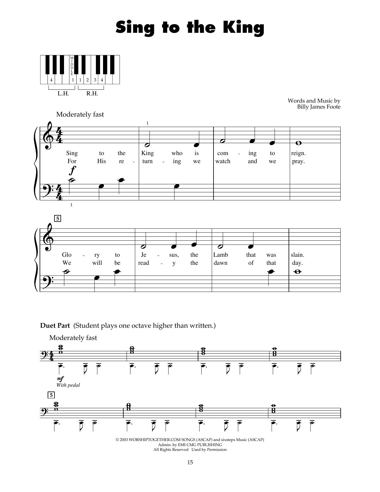 Produktgalerie: Seite 1 von 1 Sing To The King, Billy Foote, Klavier