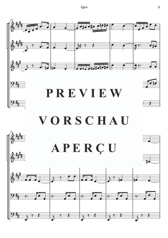 Produktgalerie: Seite 8 von 11 Egon - Schwungvoller Tango-Schlager, , Blechbläser Quintett