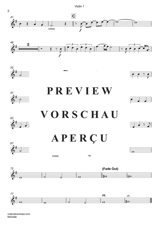 Produktgalerie: Seite 7 von 17 Michelle , Beatles, The, (Streicher Quintett)