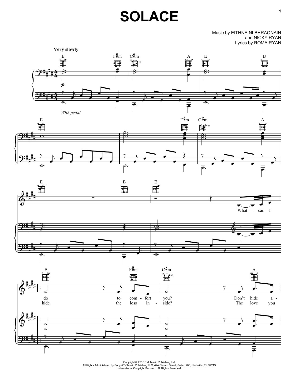 Produktgalerie: Seite 1 von 1 Solace, Enya, Gesang, Gitarre, Klavier