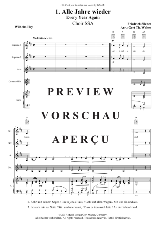 Produktbild zu: Alle Jahre wieder Friedrich Silcher