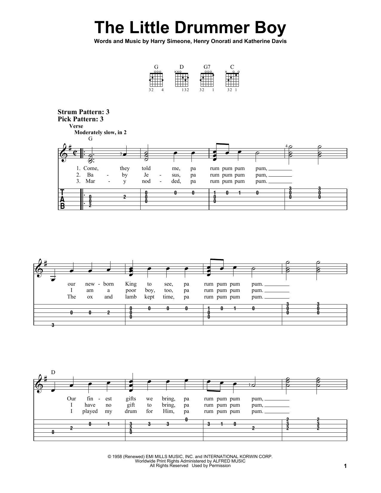 Produktgalerie: Seite 1 von 1 The Little Drummer Boy, Katherine Davis, Gitarre