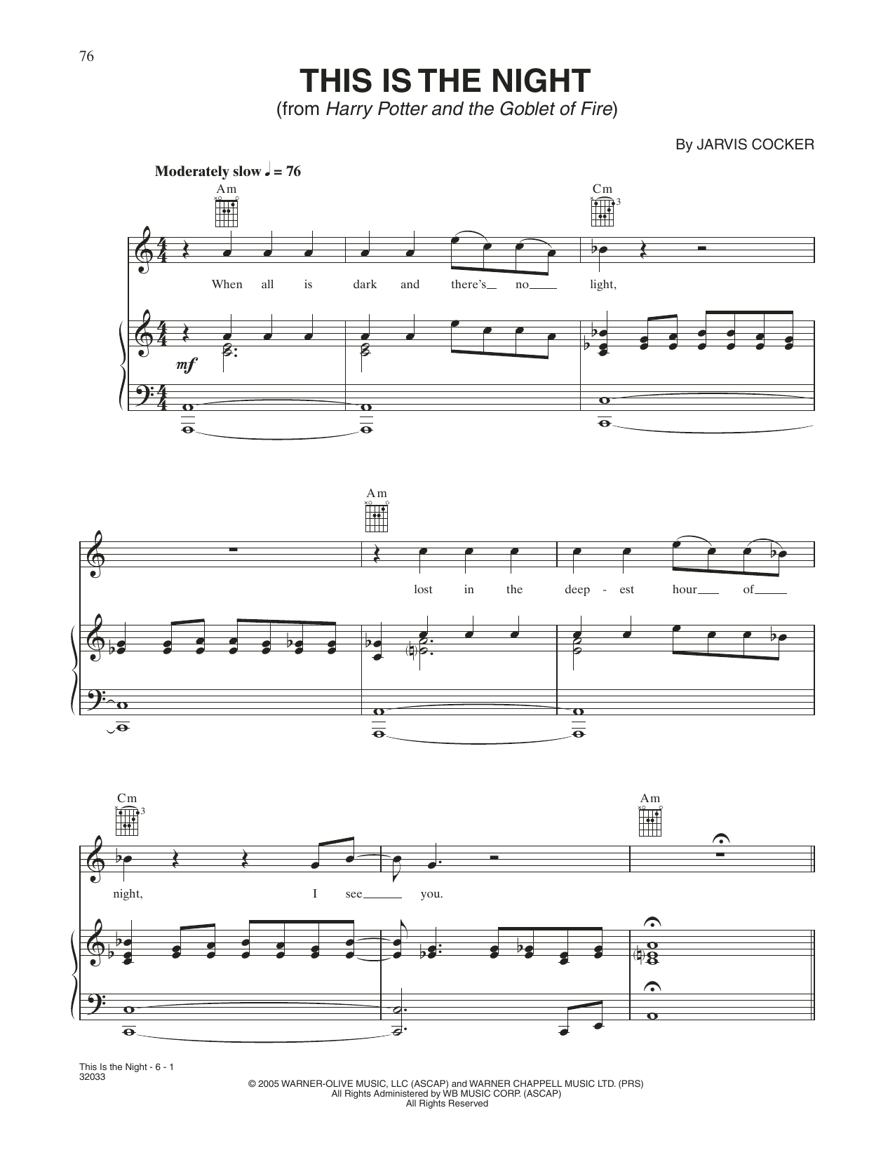 Produktbild zu: This Is The Night (from Harry Potter And The Goblet Of Fire)
