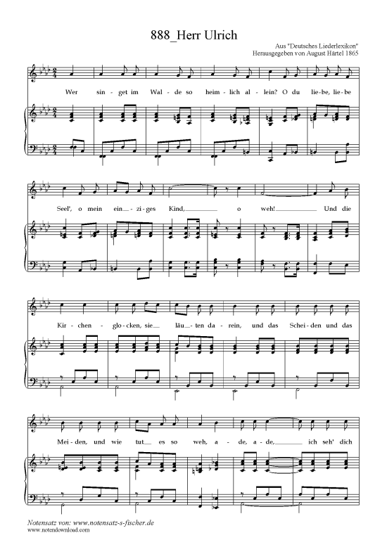 Product picture to: Herr Ulrich Aus Deutsches Liederlexikon 1865