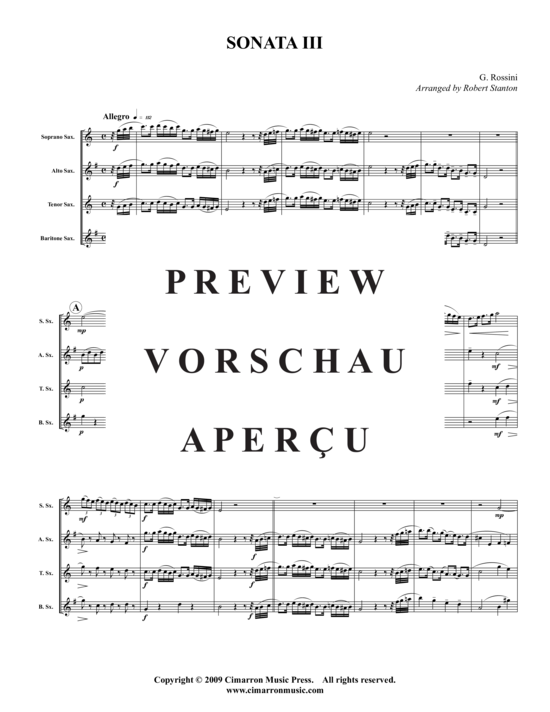 Product gallery: Page 2 of 21 Sonata III , , (Saxophone quartet SATB)