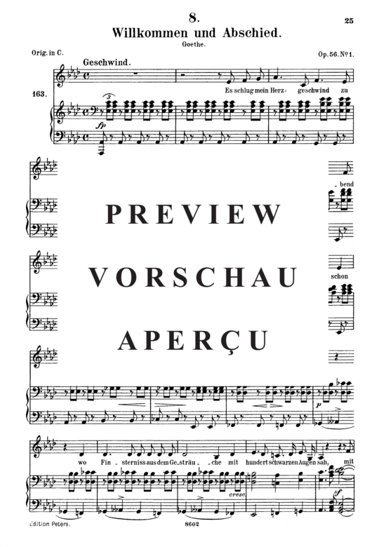 Product gallery: Page 2 of 6 Willkomen und Abschied D.767, , Medium Voice and Piano