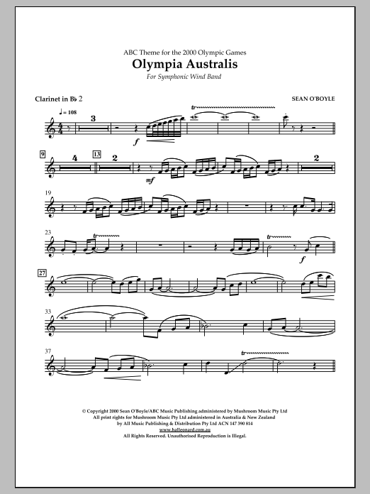 Produktbild zu:  Olympia Australis (Symphonic Wind Band) - Bb Clarinet 2 - 