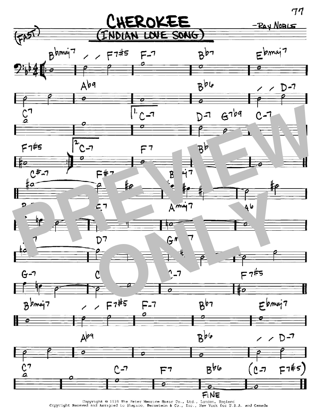 Produktbild zu: Cherokee (Indian Love Song)