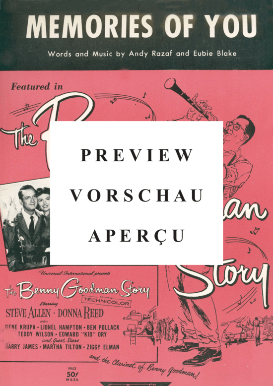 Produktgalerie: Seite 2 von 8 Memorys Of You , Goodmann, Benny, Klavier und Gesang