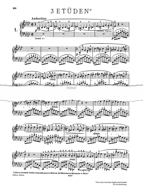 Produktgalerie: Seite 1 von 1 Etüde No.1 (from 'Trois nouvelles études'), Frederic Chopin, Klavier