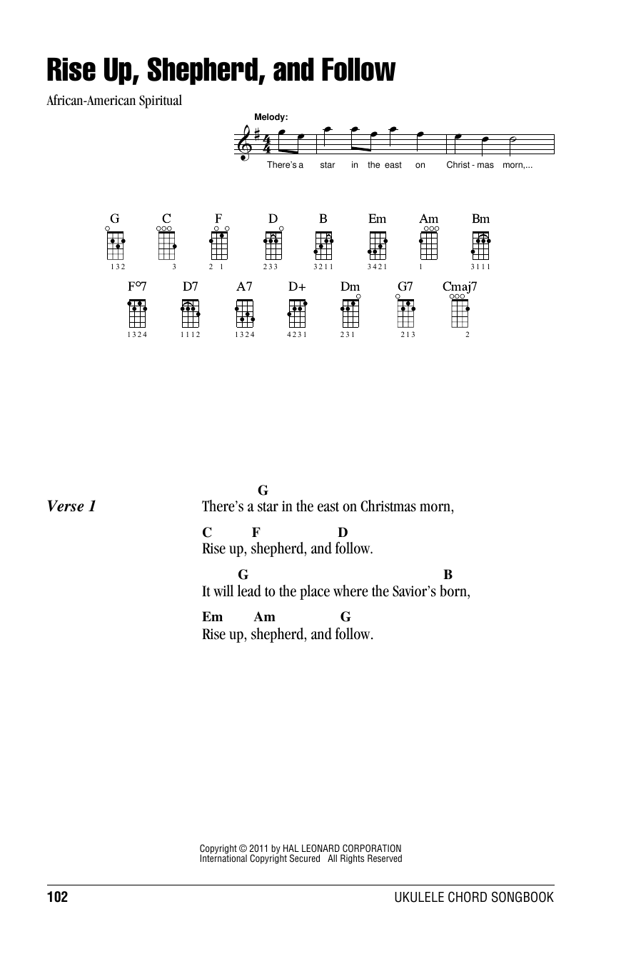 Product gallery: Page 1 of 1 Rise Up, Shepherd, And Follow, African-American Spiritual
