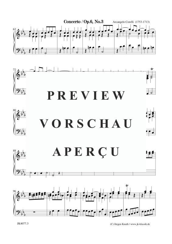 gallery: Concerto Op. 6. No. 3, , Klavier/Cembalo Solo
