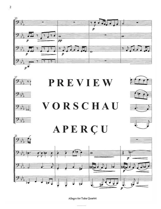 Product gallery: Page 4 of 19 Allegro , , (Tuba Quartet ETTT or TTTT)