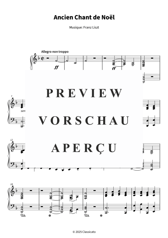 Produktgalerie: Seite 5 von 7 Ancien Chant de Noël - Arrangement facile pour piano de l´ Altes Weihnachtslied, , Klavier Solo
