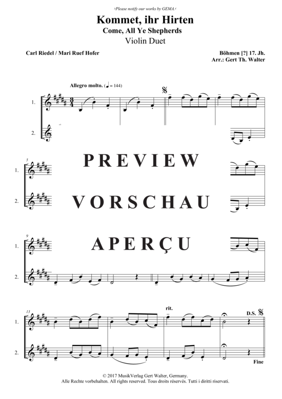 Produktbild zu: Kommet, ihr Hirten Traditional