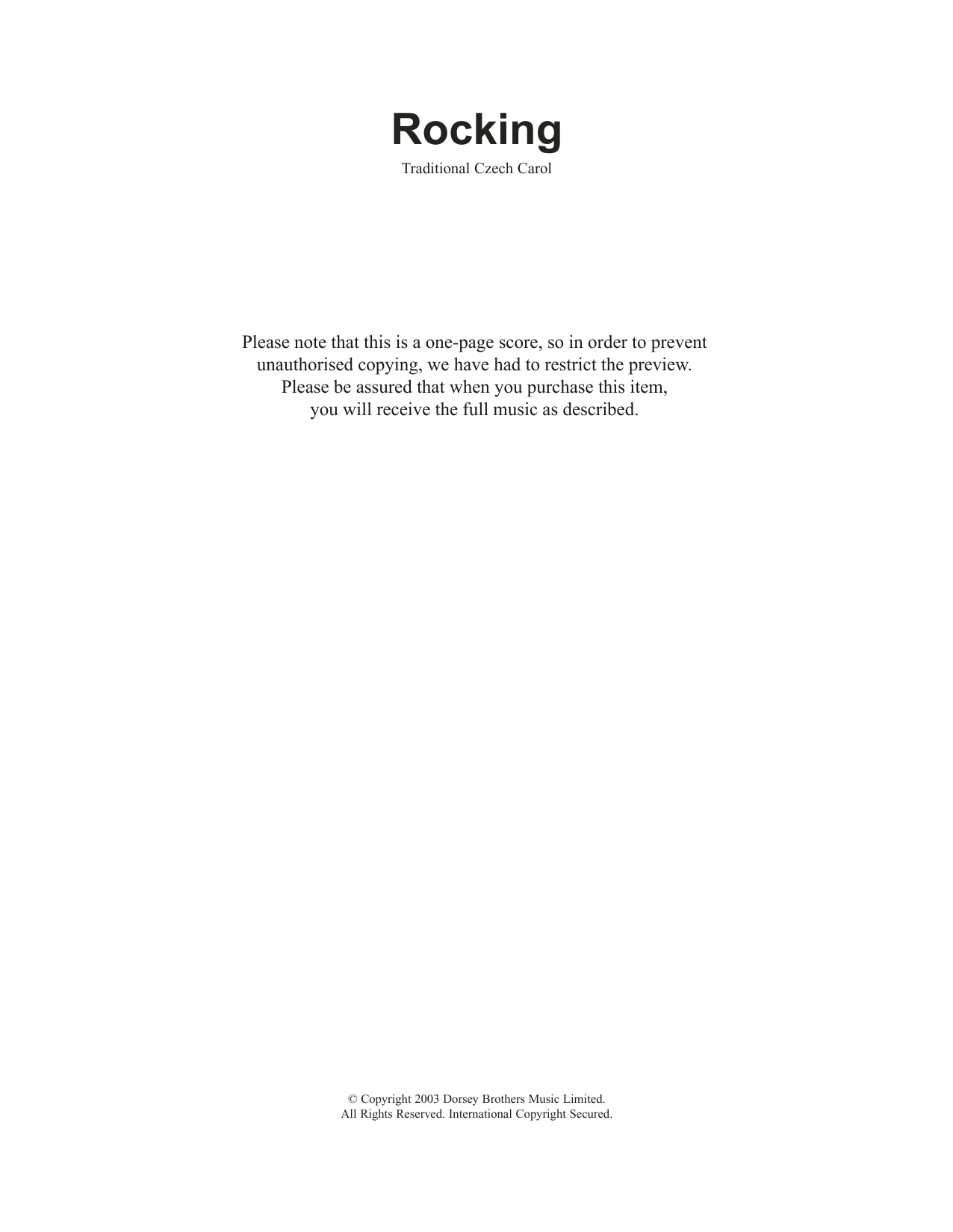 Product gallery: Page 1 of 1 Little Jesus (Rocking Carol), Traditional Carol
