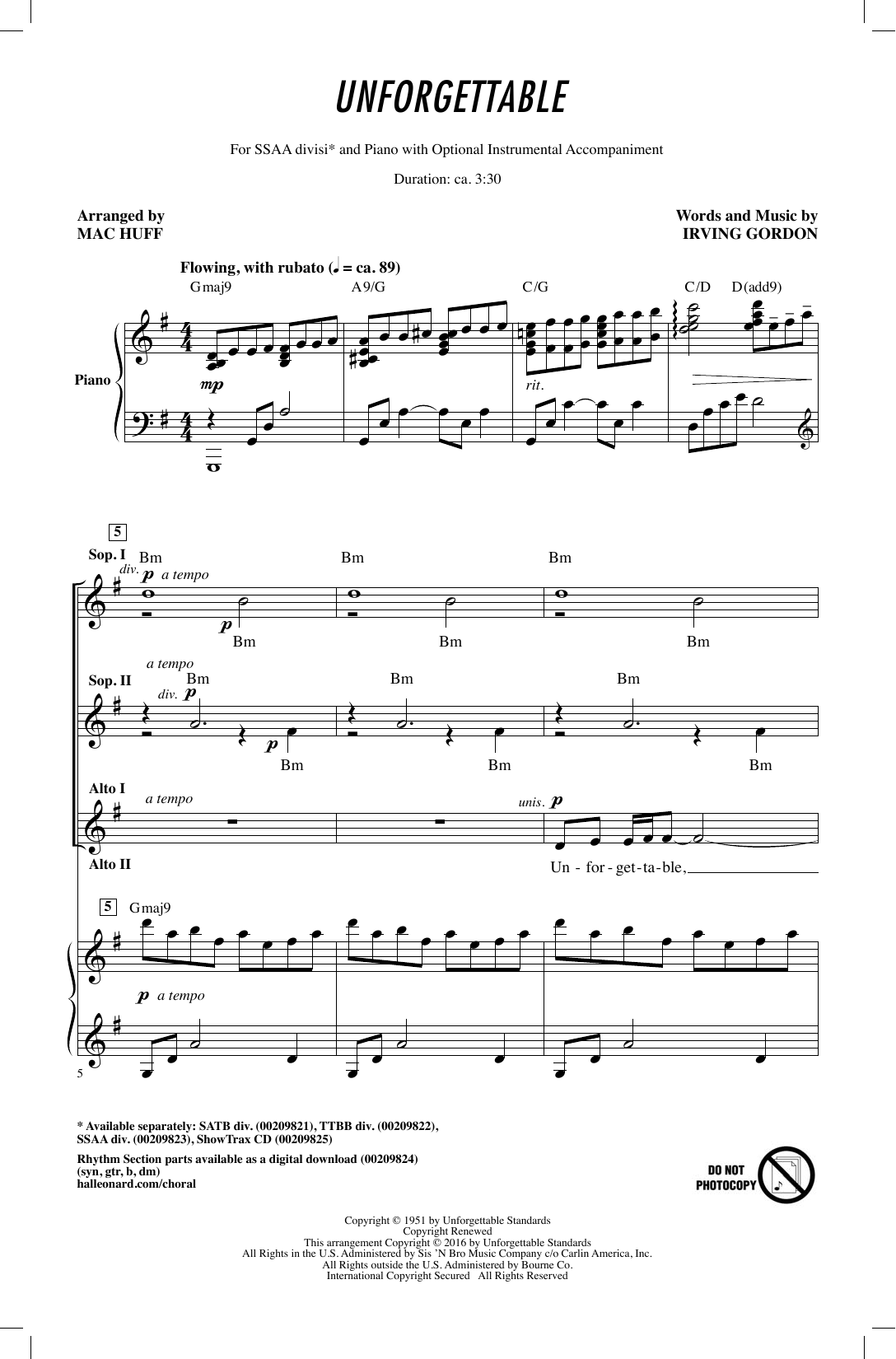 Produktgalerie: Seite 1 von 1 Unforgettable (arr. Mac Huff), Louis Armstrong, Chor