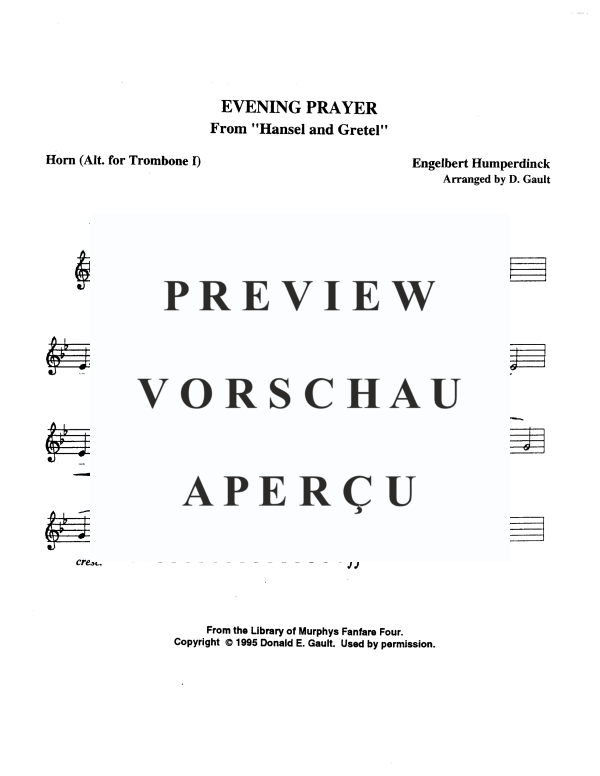 Produktgalerie: Seite 10 von 10 Abendgebet aus Hänsel und Gretel, , Blechbläser Quartett