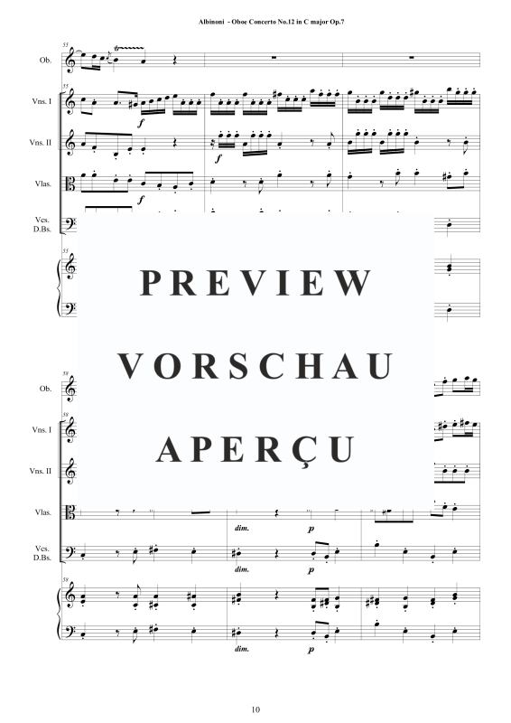Product gallery: Page 11 of 11 Concerto No.12 in C-Dur Op.7, , Solo Oboe, String Ensemble, and Harpsichord (Basso Continuo)
