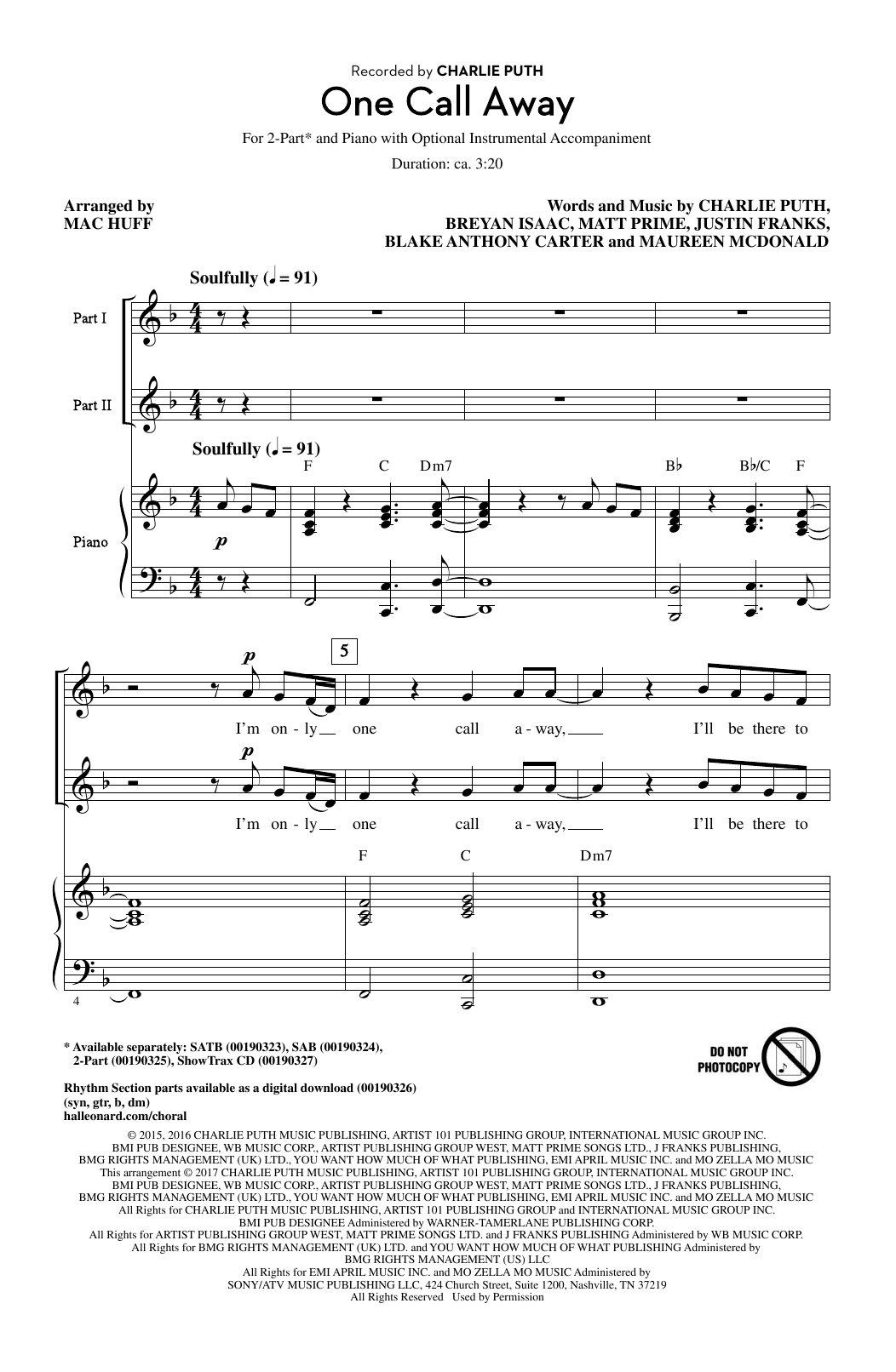 Produktbild zu: One Call Away