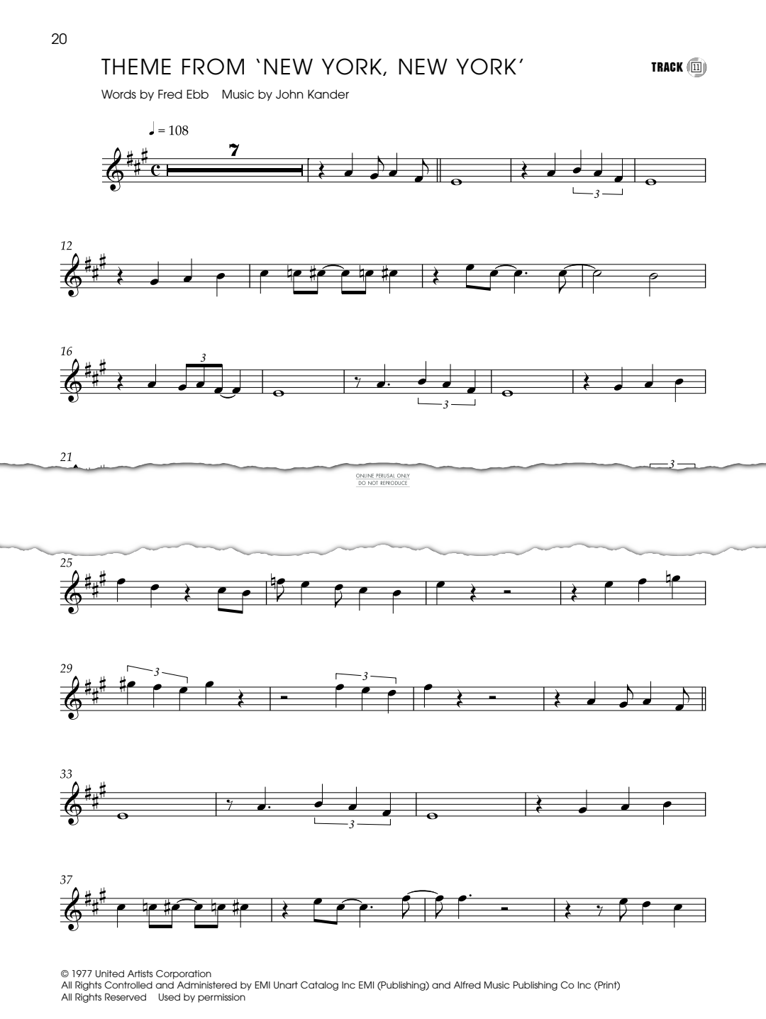 gallery: Theme From 'New York, New York', Frank Sinatra, Saxophon