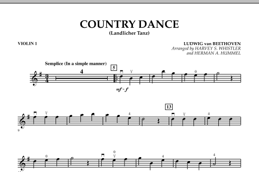 Produktbild zu: Country Dance (Landlicher Tanz) - Violin 1