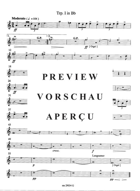 Product gallery: Page 3 of 3 Gottes Verheissung nach der Sindflut , , (Trumpet 1 - single part)